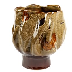 Vase Brown, stoneware, H24x21x21cm
