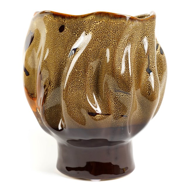 Vase Brown, stoneware, H24x21x21cm
