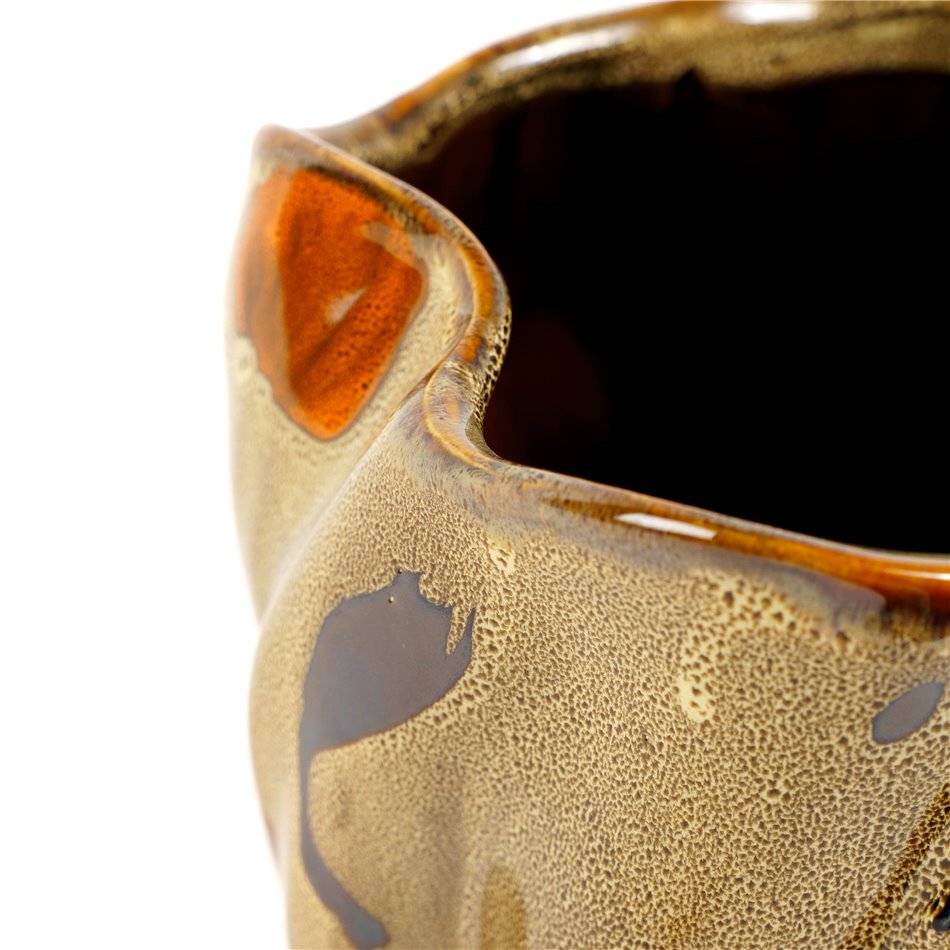 Vase Brown, stoneware, H24x21x21cm