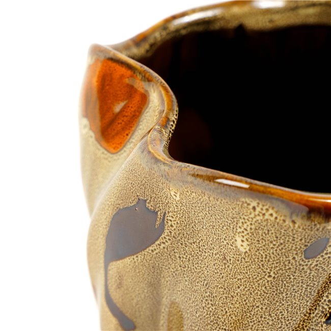 Vase Brown, stoneware, H24x21x21cm