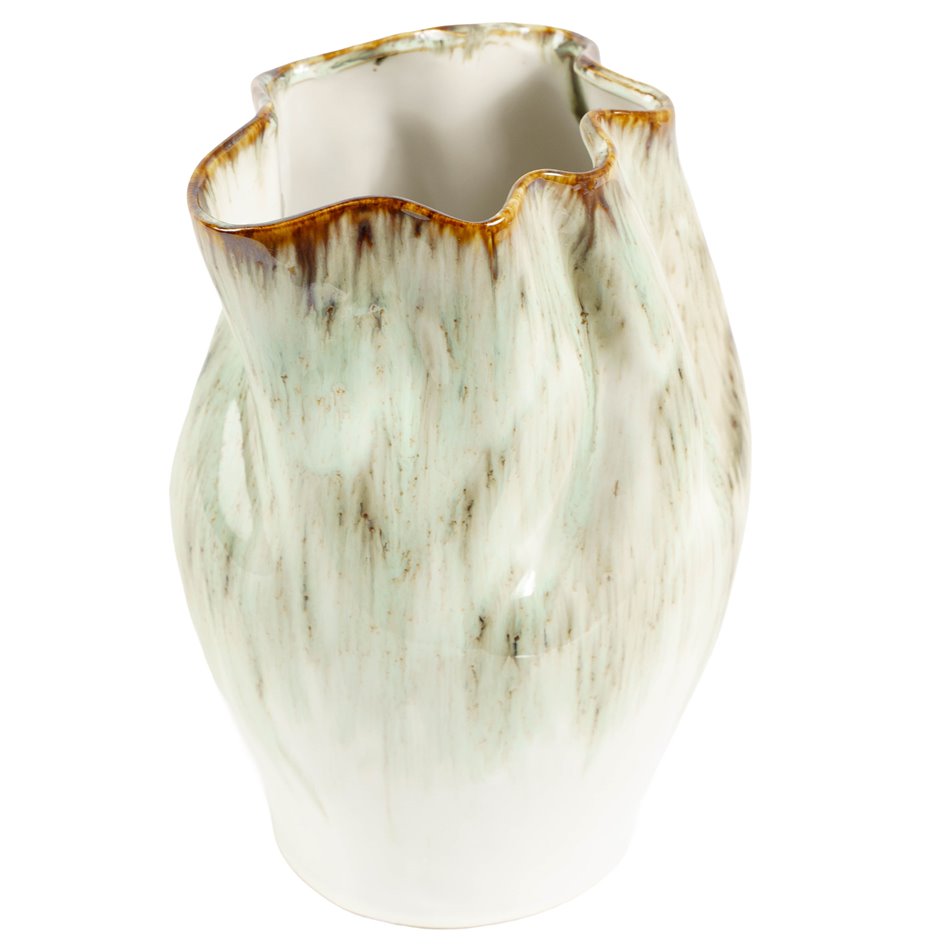 Vase Green L, stoneware, H30x22.5x20.5cm