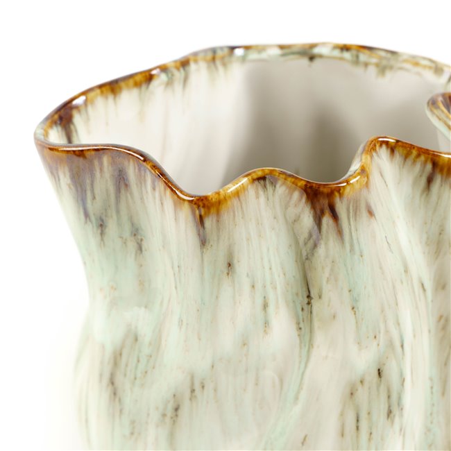 Vase Green L, stoneware, H30x22.5x20.5cm