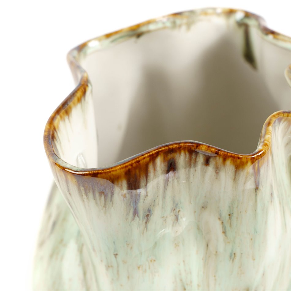 Vase Green L, stoneware, H30x22.5x20.5cm