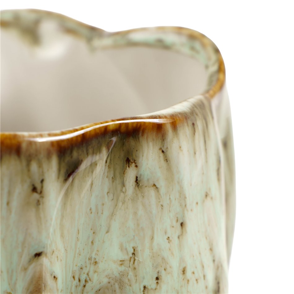 Vase Green, stoneware, H24x21x21cm