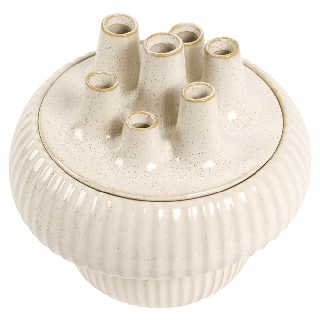 Vase White, stoneware, H20.5cm, D22cm