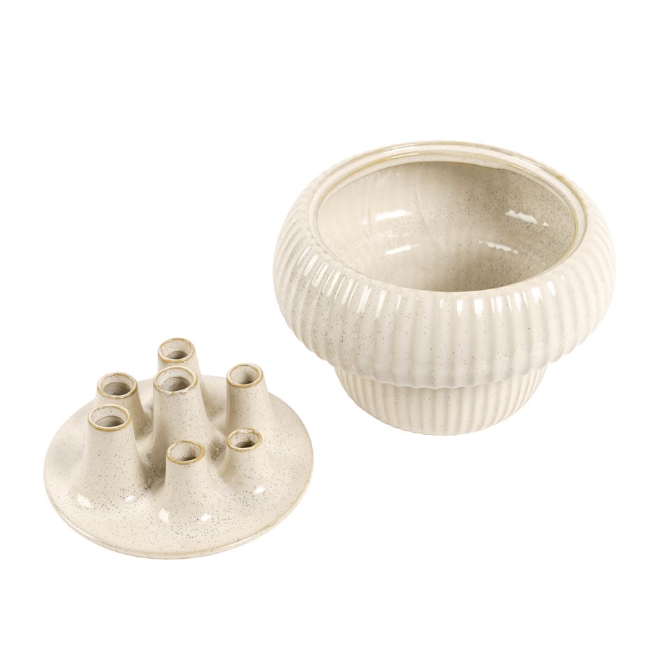Vase White, stoneware, H20.5cm, D22cm