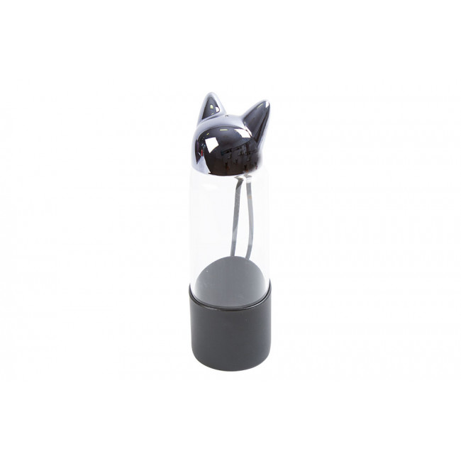 бутылка Cat, цвет черный, боросиликатного, 350ml, 20x6cm