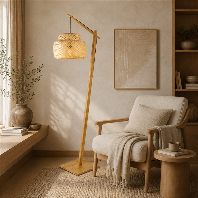Floor lamp Liby, natural, H173cm