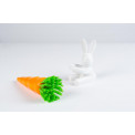 Dish brush Bunny, white/orange, 15x7.6x4.5cm 