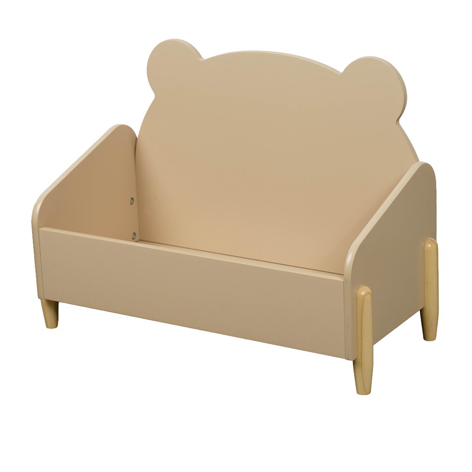 Ящик для игрушек Teddy, MDF/ножки из сосны дерево, бежевый, H44.2x61x28.5cm