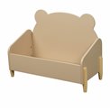Ящик для игрушек Teddy, MDF/ножки из сосны дерево, бежевый, H44.2x61x28.5cm