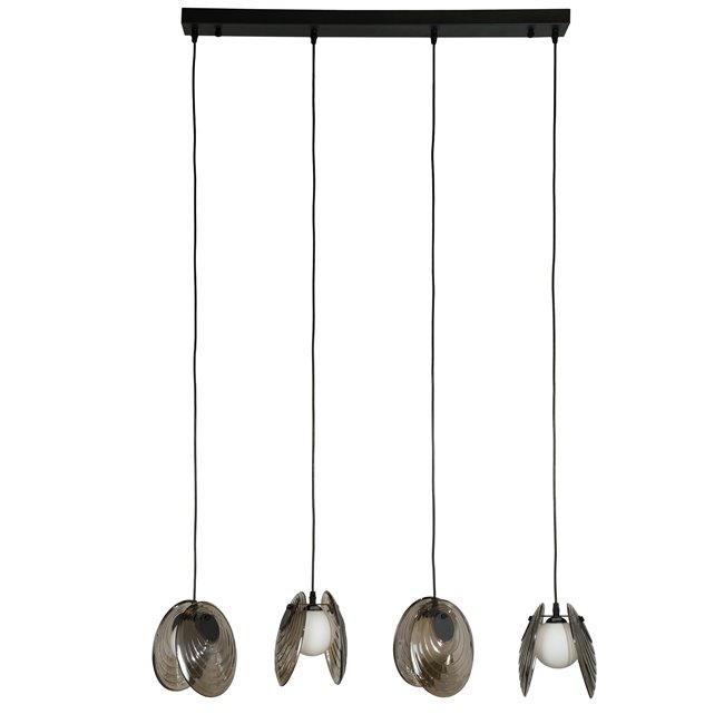 Подвесной светильник Ikaria line, черный/белый, H150x80x20cm, G9x4 15W(MAX)