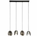 Подвесной светильник Ikaria line, черный/белый, H150x80x20cm, G9x4 15W(MAX)