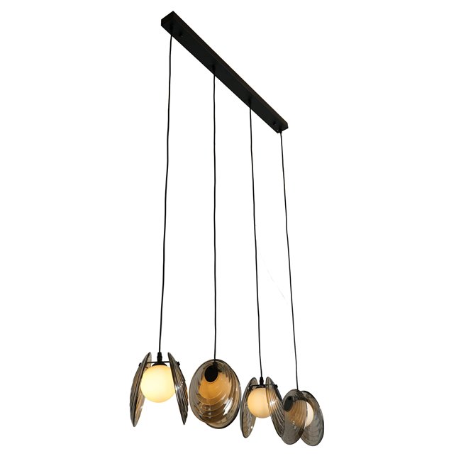 Подвесной светильник Ikaria line, черный/белый, H150x80x20cm, G9x4 15W(MAX)