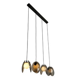 Pendant lamp Ikaria line, black/white, H150x80x20cm, G9x4 15W(MAX)