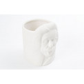 Pen holder Albert Einstein, white, ceramic 9.5x8cm