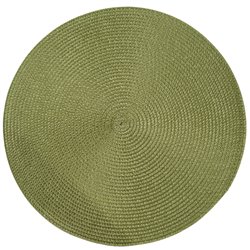 Placemat Braid olive green, D38cm