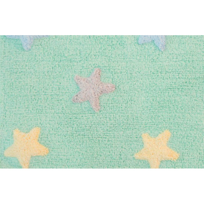 Ковер Tricolor star, soft mint, стирающийся, 120x160cm