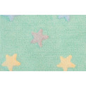 Carpet Tricolor star, soft mint, washable, 120x160cm