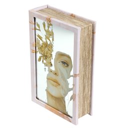 Book box Woman with Flover Ornament, 27x18x7cm