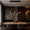 Pendant lamp Robbio 7L smoky, H27-177x110x32cm, G9x7 20W(MAX)