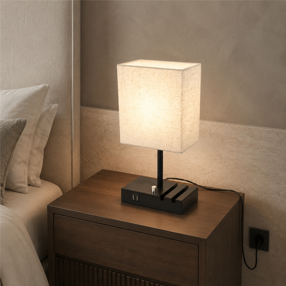 Table lamp  Mollena, H34.5x20x12cm, E27 40W(MAX)