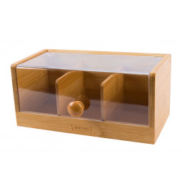 Tea box with 3 spaces, 22x11x10cm
