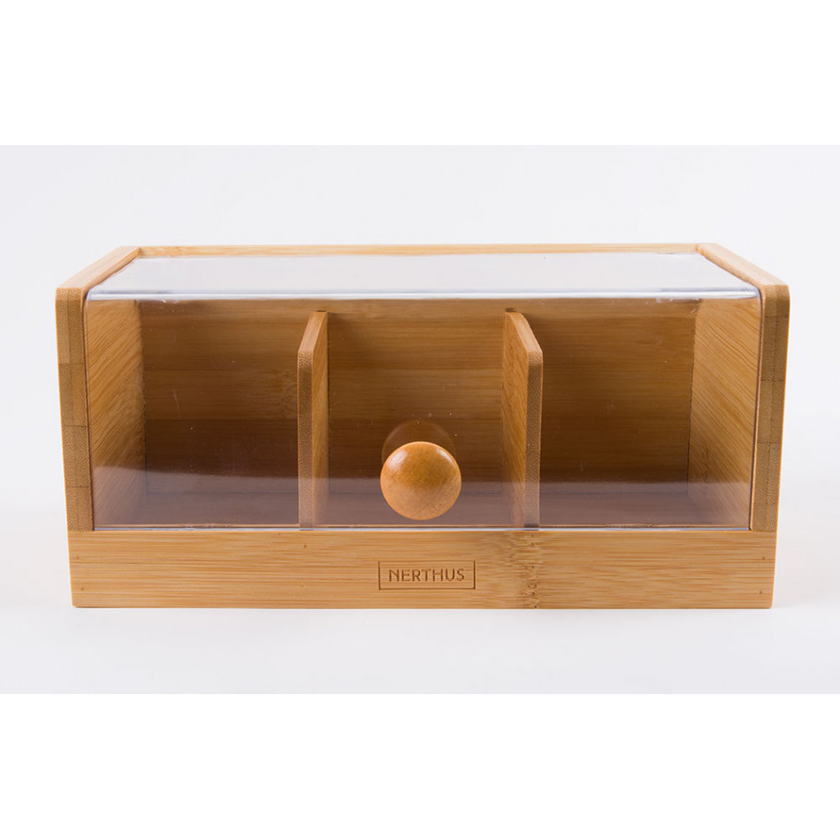 Tea box with 3 spaces, 22x11x10cm