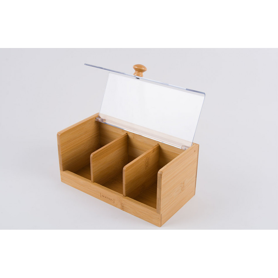 Tea box with 3 spaces, 22x11x10cm