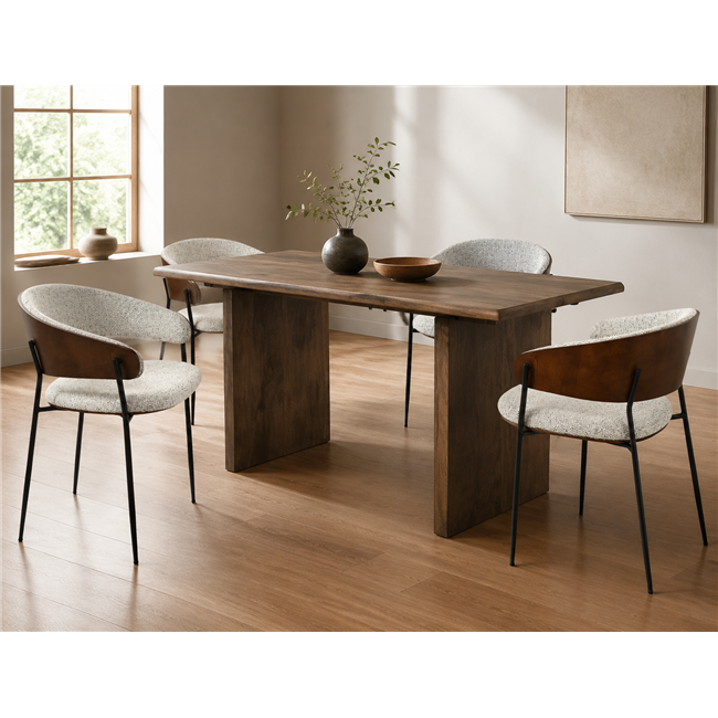 Dining chair Olvena 105 grey, H77x62x57cm, seat height 46cm
