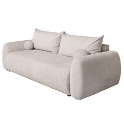 Sofa Figo, sleeping function, Aragon 80, light taupe, H90x250x112cm