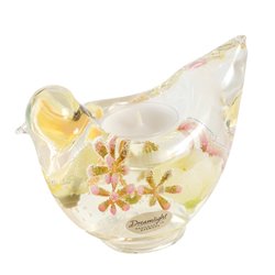 Tealight holder Bird Mathilda, glass, H7x6.5x13cm