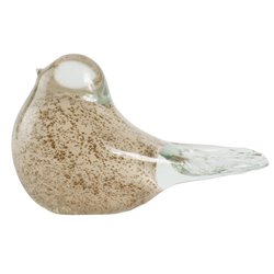 Deco figurine Bird, glass, H10x15x8cm