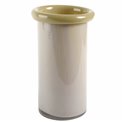 Vase Dalen S, olive green/sand color, glass, H25.5cm, D15cm