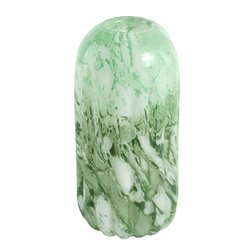 Vase Dalvik L, green, glass, H30cm, D15.5cm