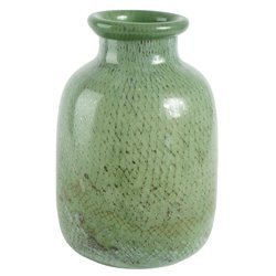 Vase Deskati slim, green, glass, H31cm, D21cm