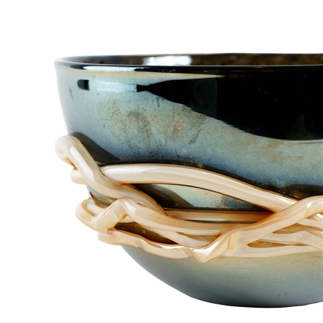 Deco bowl Detva, glass, H15cm, D23cm