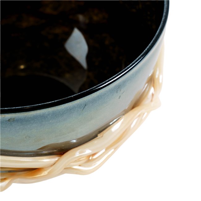 Deco bowl Detva, glass, H15cm, D23cm