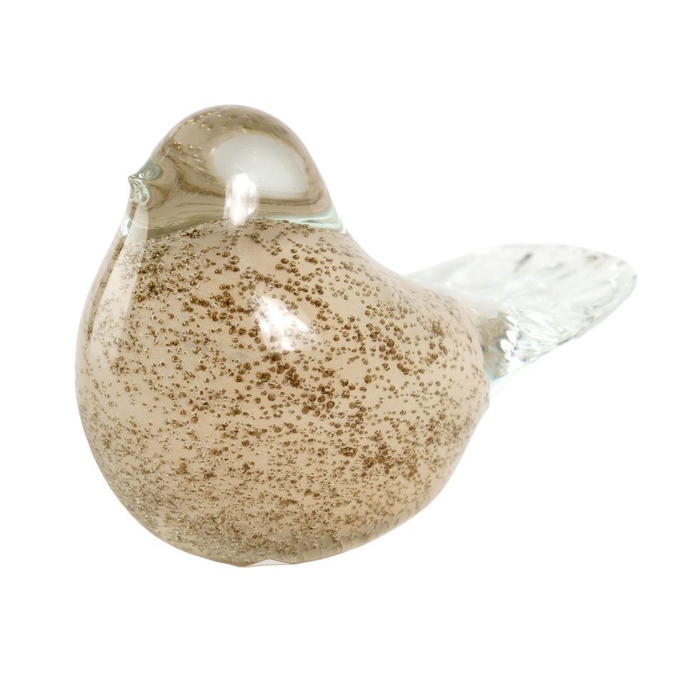 Декоративная фигурка Bird, стекло, H10x15x8cm