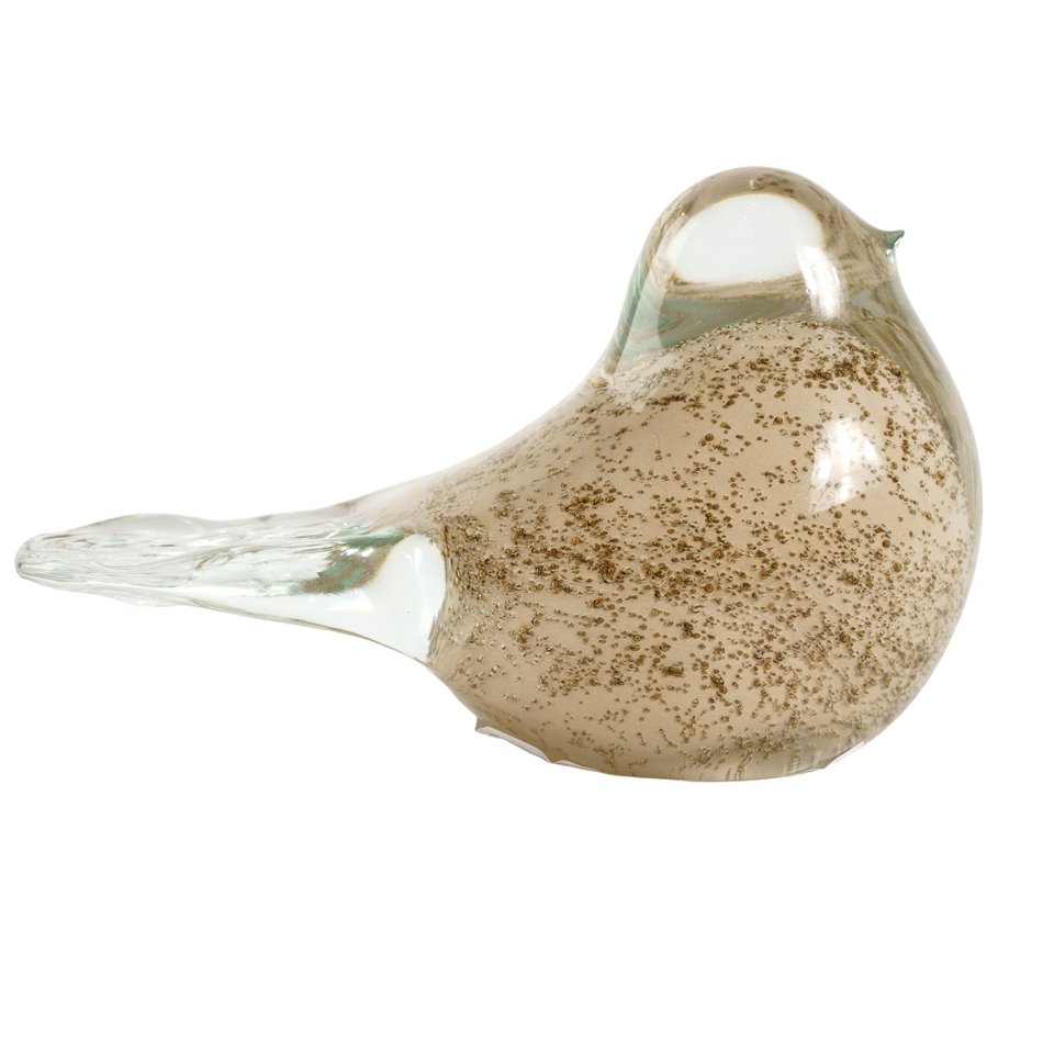 Декоративная фигурка Bird, стекло, H10x15x8cm