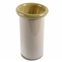 Vase Dalen S, olive green/sand color, glass, H25.5cm, D15cm