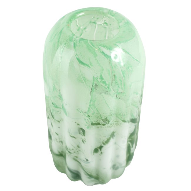 Vase Dalvik S, green, glass, H24cm, D14cm
