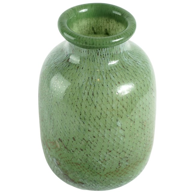 Vase Deskati slim, green, glass, H31cm, D21cm