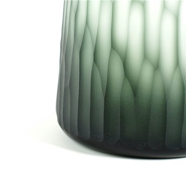 Vase Dijon L, green, glass, H35cm, D17.5cm