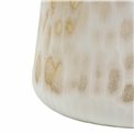 Vase Dijon, white/beige, glass, H28cm, D19.5cm