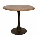 Dining table Tolly, walnut veneer/MDF/metal, 95x79cm H76cm