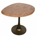 Dining table Tolly, walnut veneer/MDF/metal, 95x79cm H76cm
