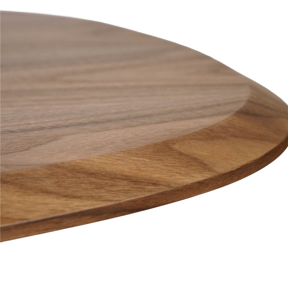 Dining table Tolly, walnut veneer/MDF/metal, 95x79cm H76cm