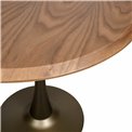 Dining table Tolly, walnut veneer/MDF/metal, 95x79cm H76cm