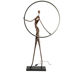 Table lamp Woman Essence LED, bronze color, H102x13x54cm